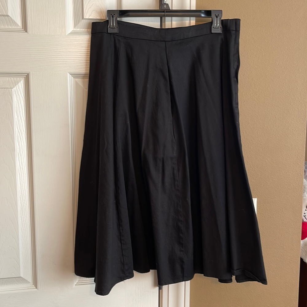 Collectif London 1950s style full skirt in black cotton